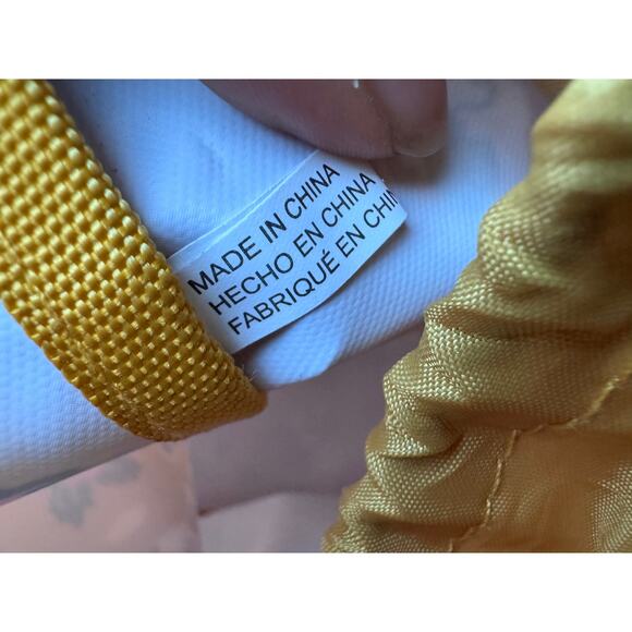 Hedgehog Print Drawstring Bucket Bag – Mustard Yellow - Picture 7 of 8